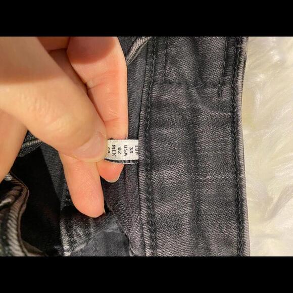 Zara black / grey jeans mid waist skinny size 2 - Picture 3 of 3
